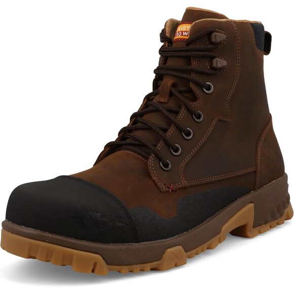 Twisted X Men's 6" Nano Safety Toe Brown Work Boots MXCN004 Toffee Men US: 8 - Picture 1 of 11